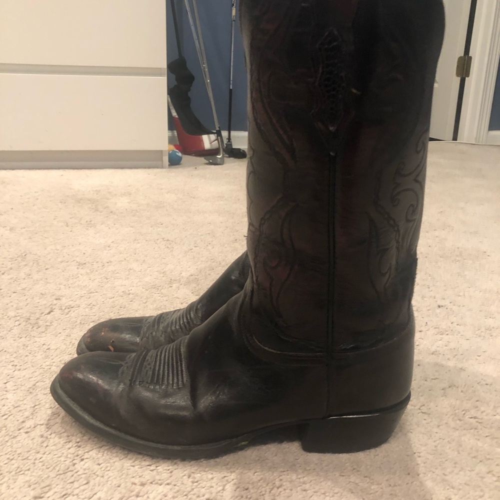 Authentic Lucchese Cowboy Boots (Buffalo Skin) View 2